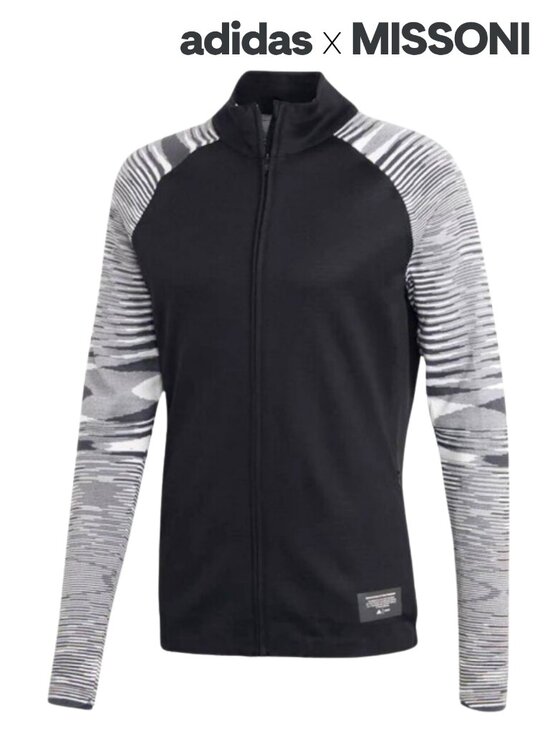 Adidas X Missoni Other - ADIDAS X MISSONI Men's 'PHX' Knit Space-Dyed Melange Jacket Black/White/Gray - L